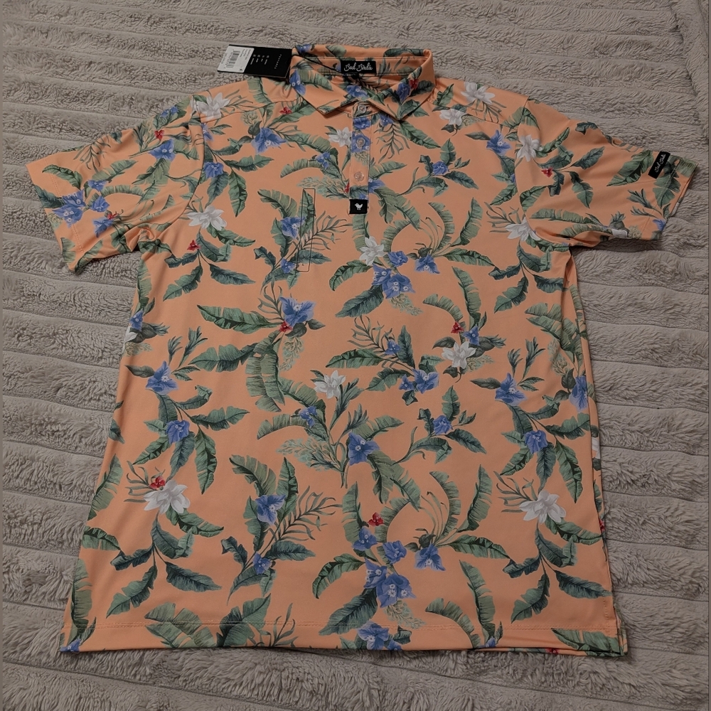Bad Birdie Flora Fiesta Print Men's Shirt Sz:L, XXL NWT